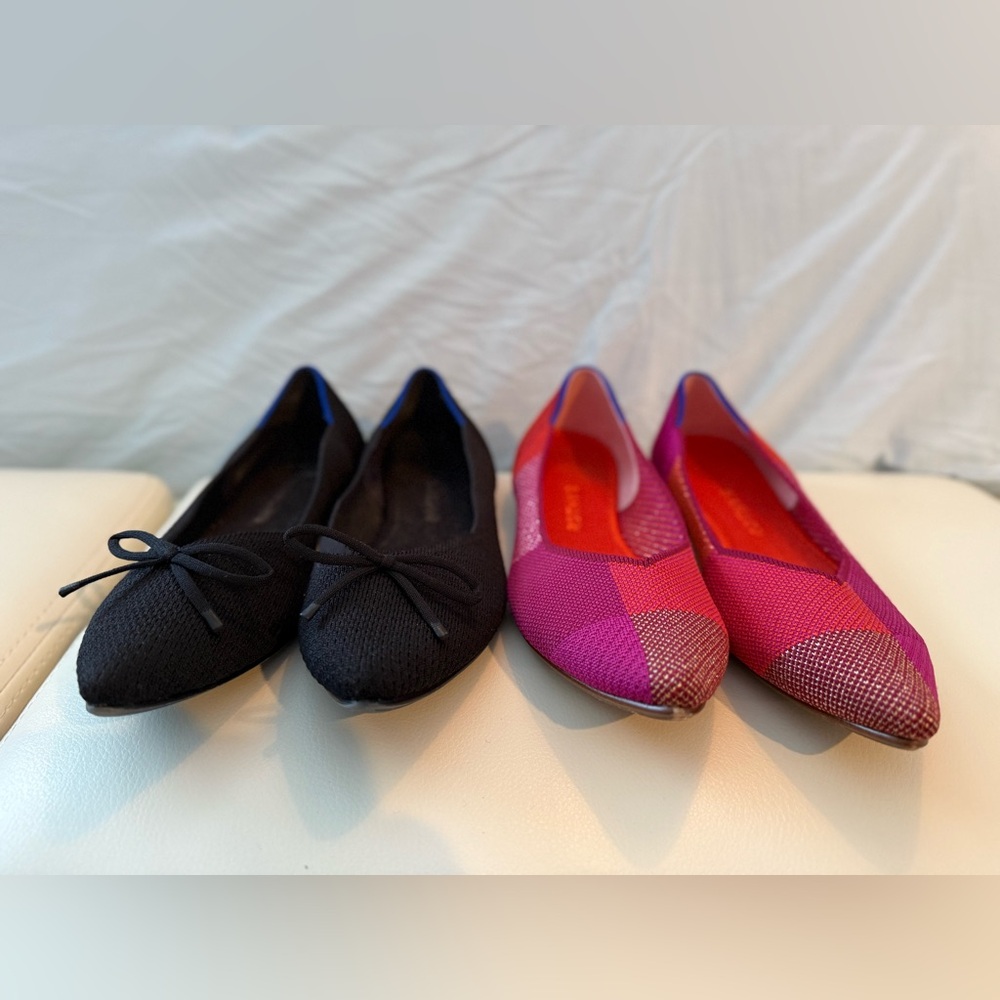 Rothy’s “The Point” size 9 bundle of 2 Pair Flats